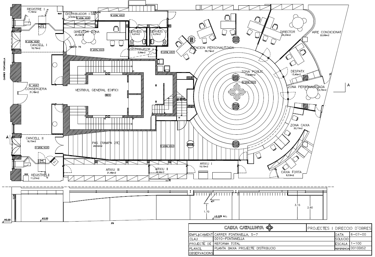 Carrer de Fontanella, 7, Barcelone, Barcelona à louer Plan d’étage type- Image 1 de 2