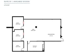2630 West Fwy, Fort Worth, TX à louer Plan d’étage- Image 1 de 1