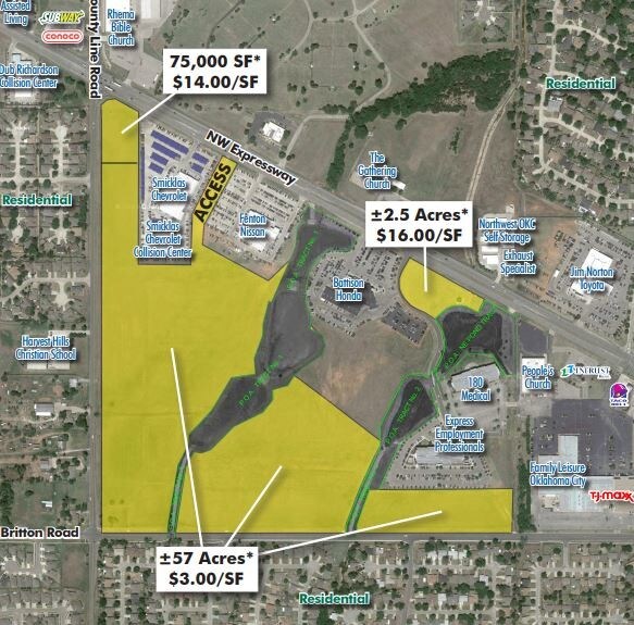 NW Expressway & County Line Rd, Oklahoma City, OK à vendre - Aérien - Image 1 de 1