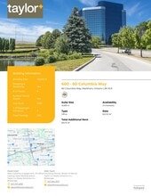 60 Columbia Way, Markham, ON for lease Site Plan- Image 1 of 1