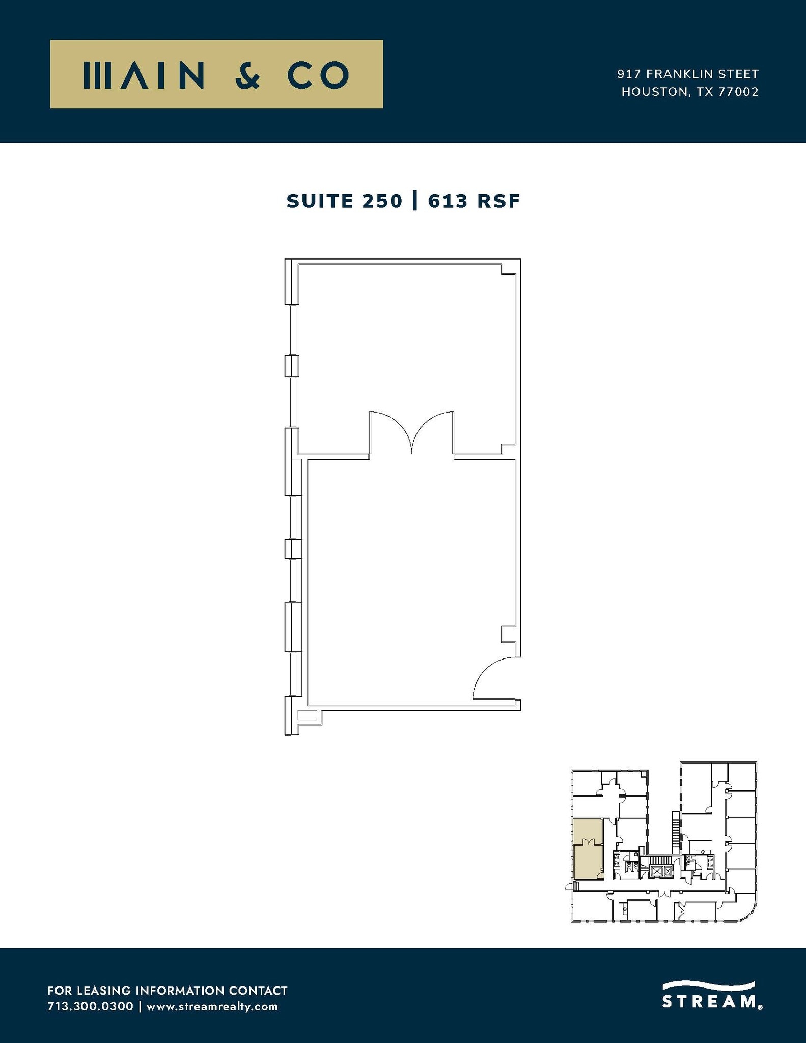 917 Franklin St, Houston, TX for lease Floor Plan- Image 1 of 1