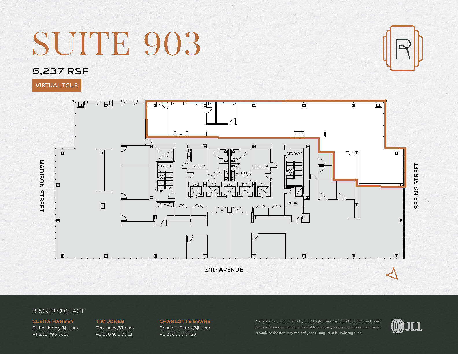 1015 2nd Ave, Seattle, WA à louer Plan d’étage- Image 1 de 9