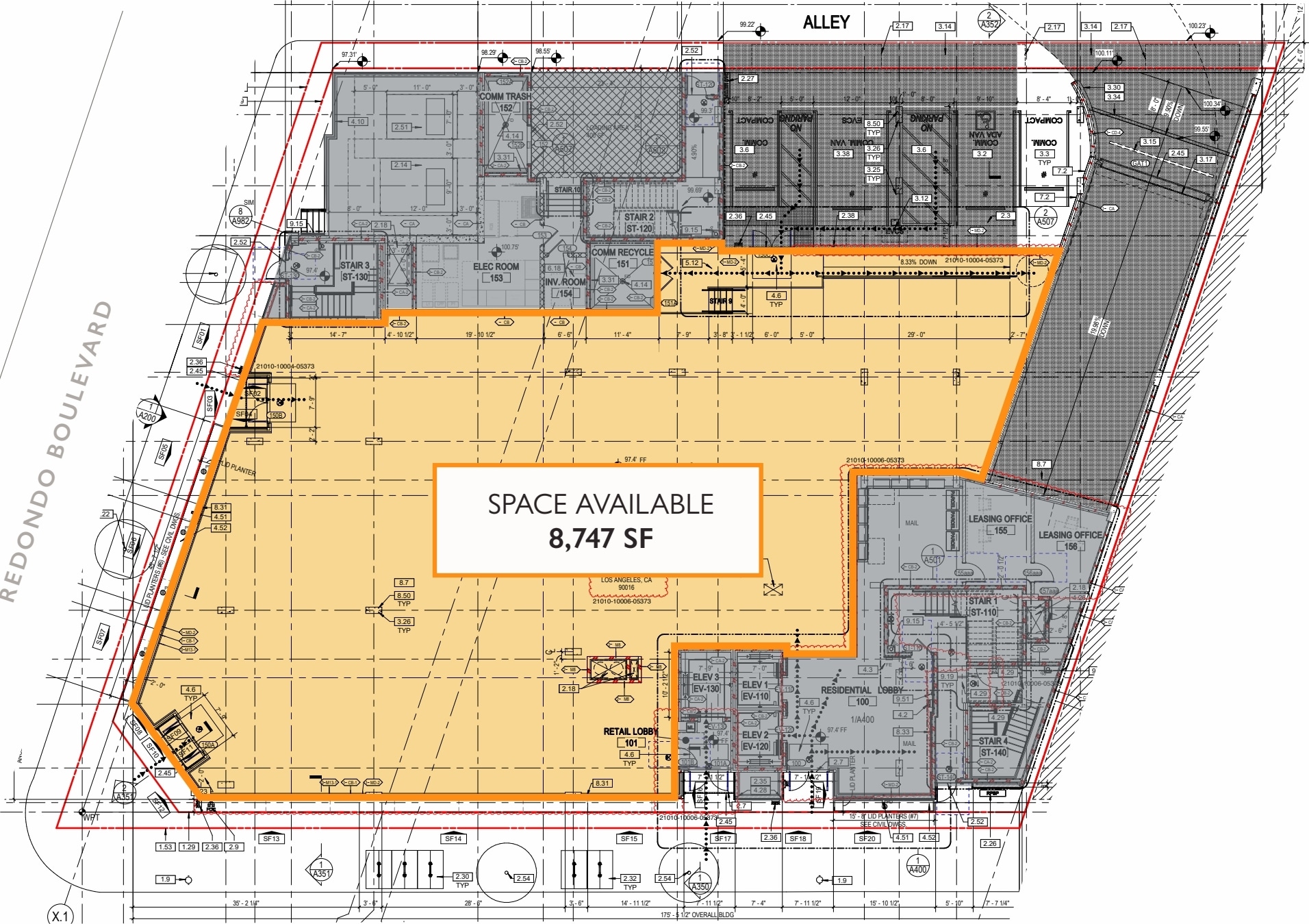 5217 W Adams Blvd, Los Angeles, CA à louer Plan d’étage- Image 1 de 1