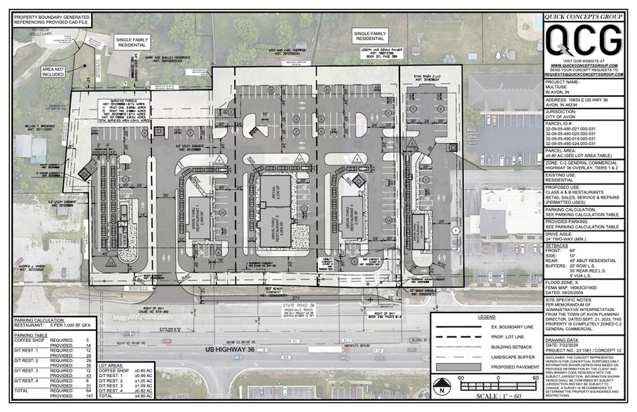 10654 E US Highway 36, Avon, IN for lease - Site Plan - Image 2 of 2