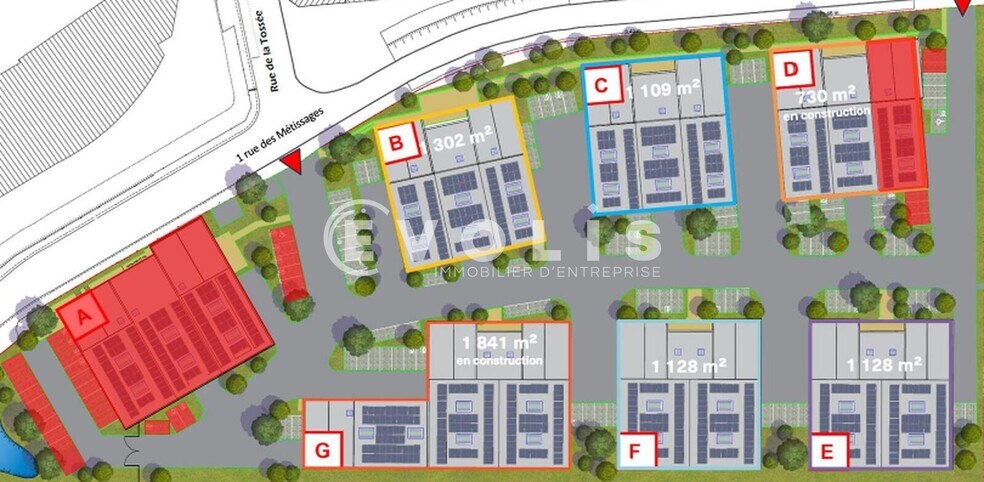 Flex in Tourcoing for lease - Floor Plan - Image 2 of 2