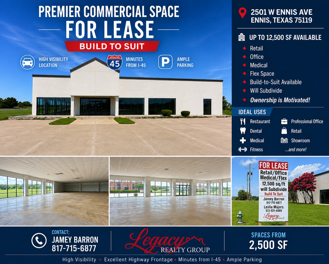 2400 W Ennis Ave, Ennis, TX for lease Interior Photo- Image 1 of 3
