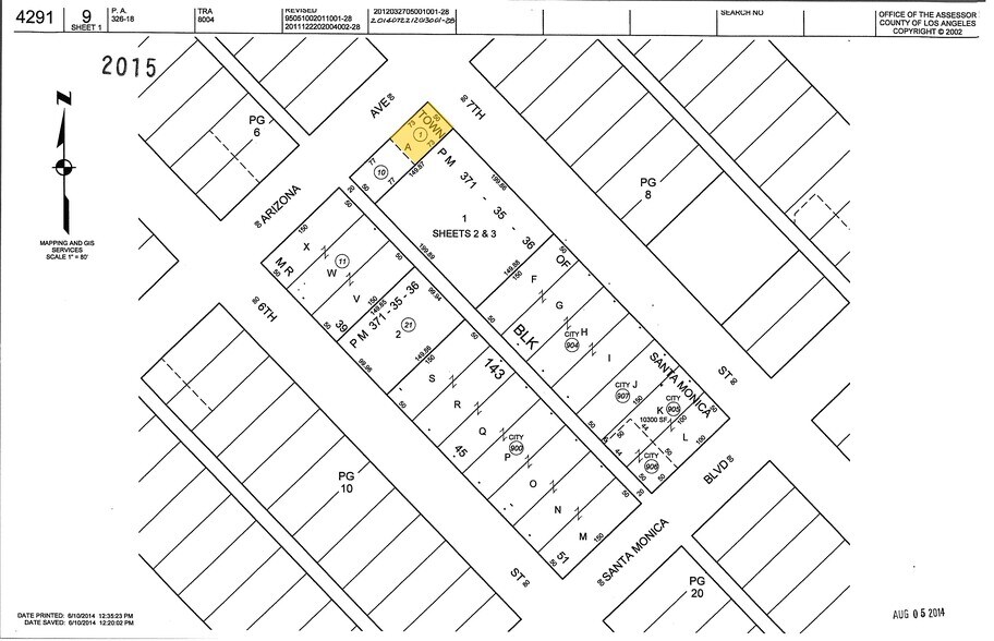 632 Arizona Ave, Santa Monica, CA à louer - Plan cadastral - Image 1 de 8