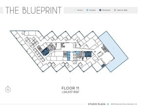 3400 W Riverside Dr, Burbank, CA à louer Plan d’étage- Image 1 de 1