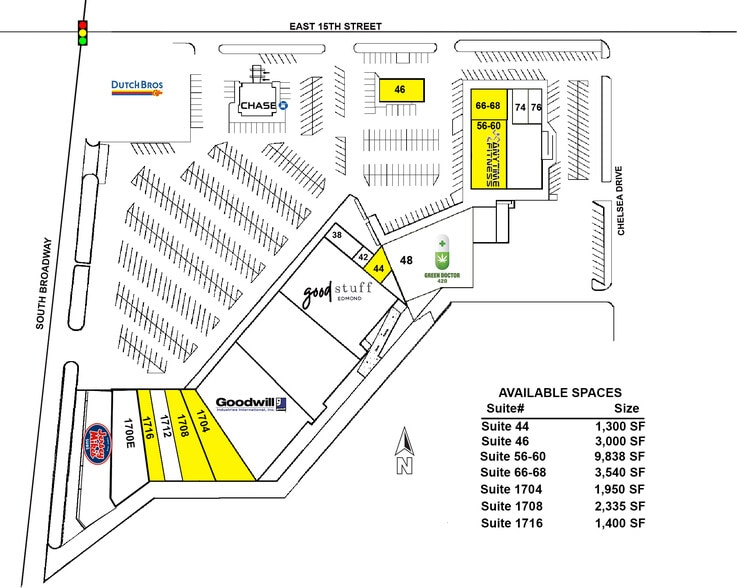 1700 S Broadway Ave, Edmond, OK for lease - Site Plan - Image 3 of 3