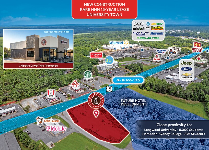 2004 S Main St, Farmville, VA à vendre - Photo principale - Image 1 de 2