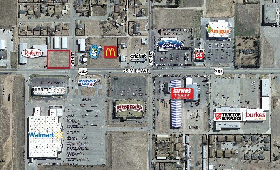 US 385 & 16TH, Hereford, TX à vendre - Aérien - Image 1 de 2