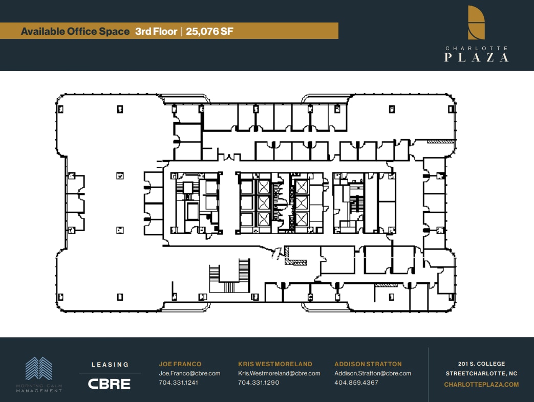 201 S College St, Charlotte, NC à louer Plan d’étage- Image 1 de 1