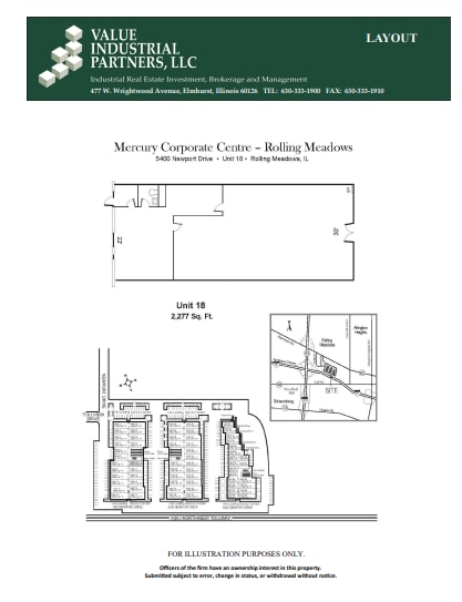 5400 Newport Dr, Rolling Meadows, IL à louer Plan d’étage- Image 1 de 1