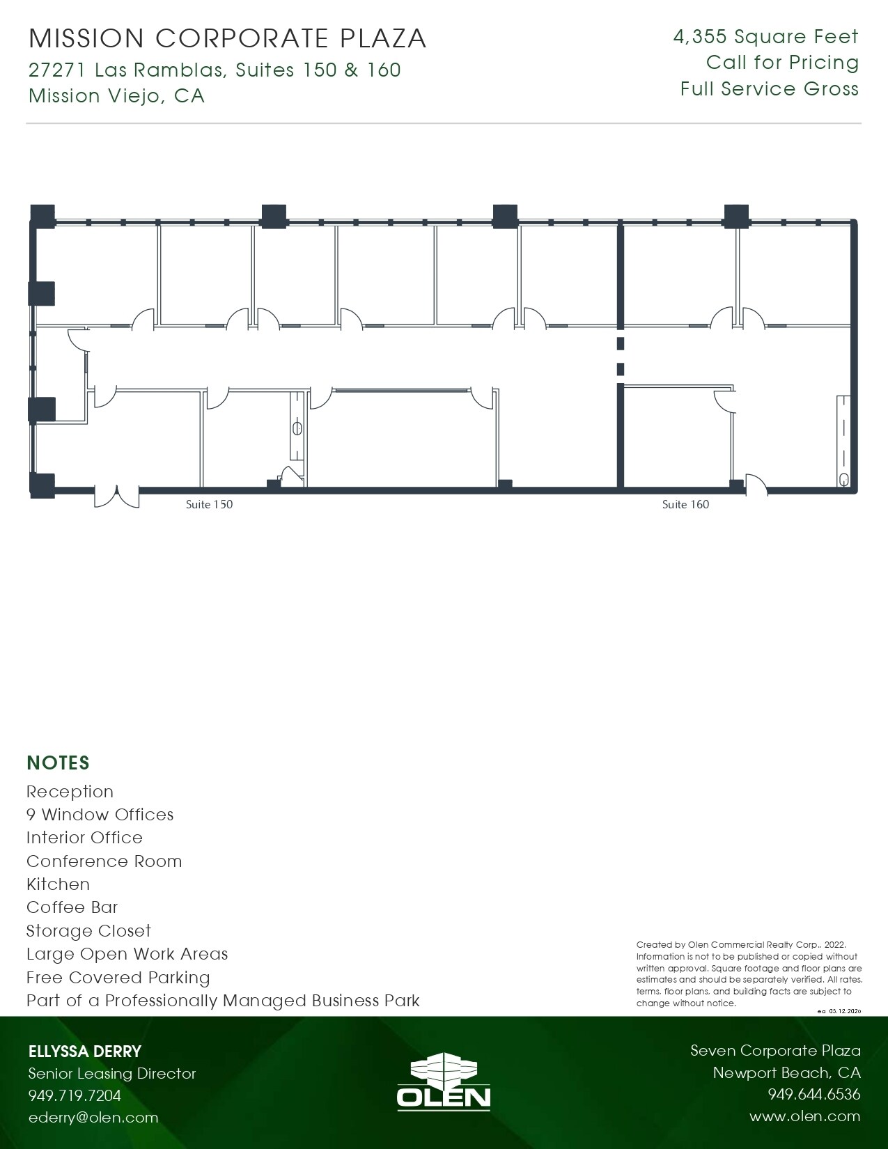 27271 Las Ramblas, Mission Viejo, CA for lease Floor Plan- Image 1 of 1