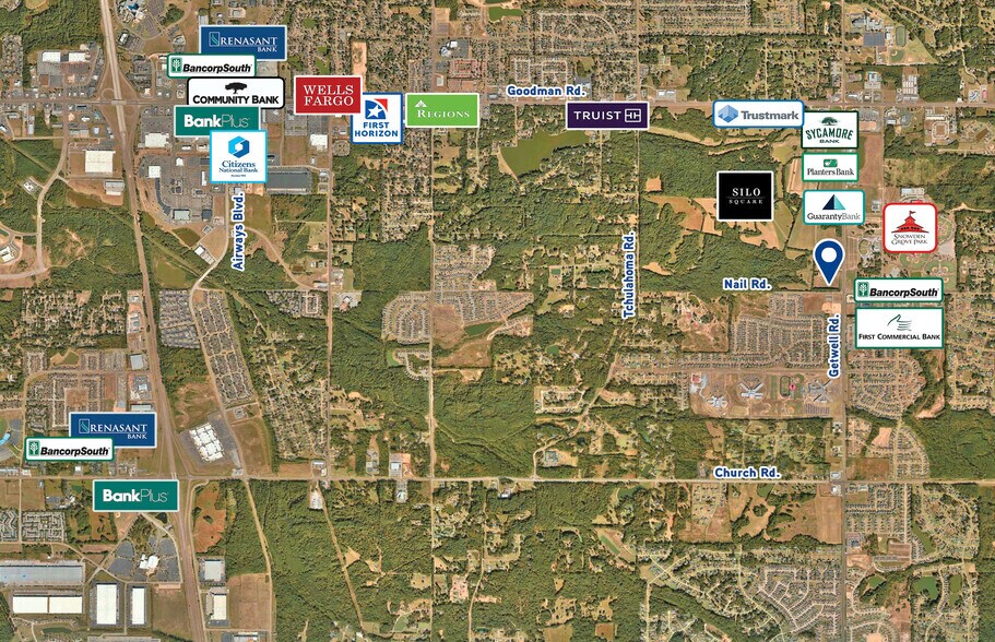 0 Nail Road and Getwell Rd, Southaven, MS à louer - Aérien - Image 2 de 2