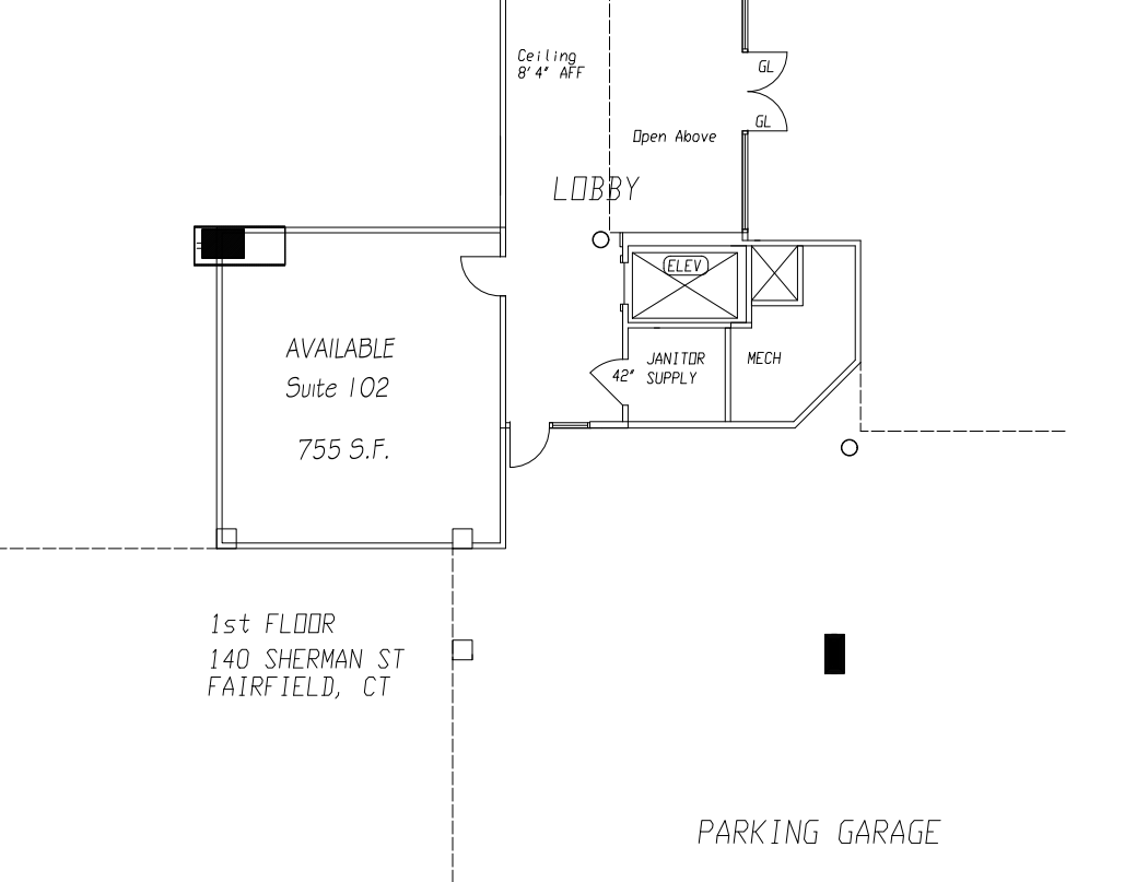 140 Sherman St, Fairfield, CT à louer Plan d’étage- Image 1 de 1