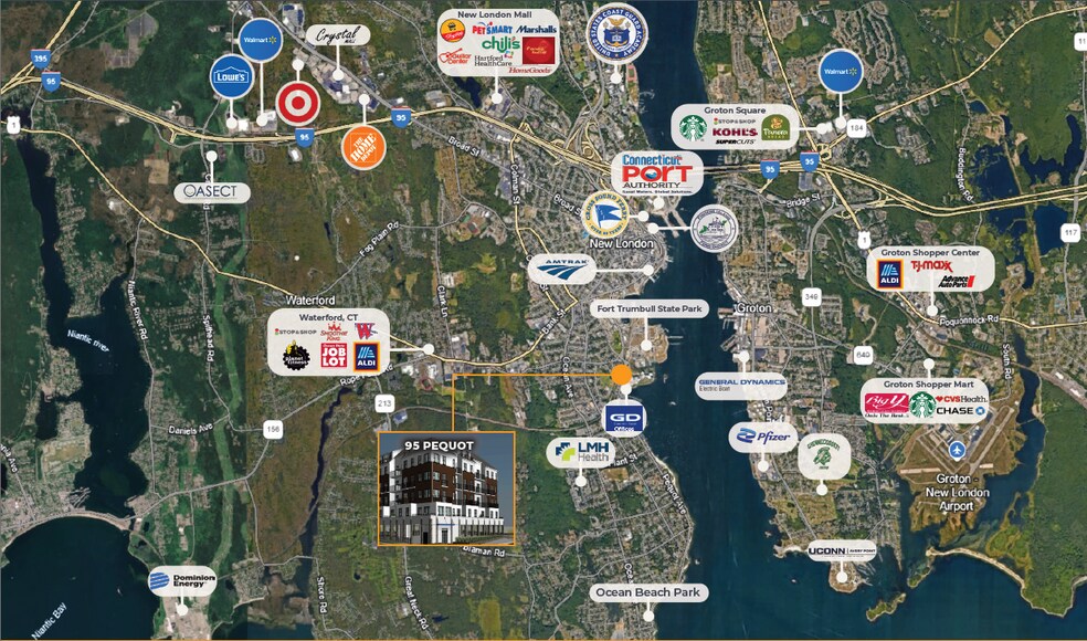 95 Pequot Ave, New London, CT à vendre - Photo du bâtiment - Image 2 de 2