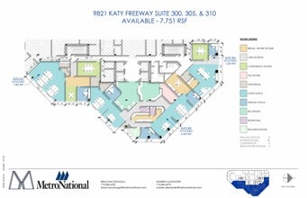 9821 Katy Fwy, Houston, TX à louer Plan d’étage- Image 1 de 2