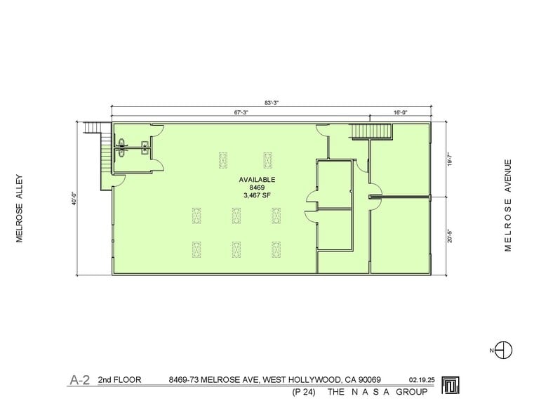 8469-8473 Melrose Ave, West Hollywood, CA à louer - Plan d’étage - Image 2 de 8