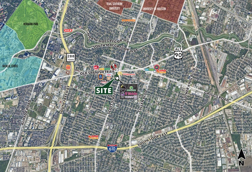 6120 Scott St, Houston, TX à louer - Aérien - Image 3 de 27