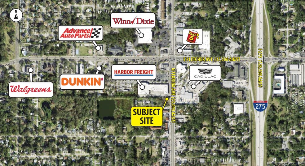 105-109 W Prince St, Tampa, FL for lease - Aerial - Image 1 of 7