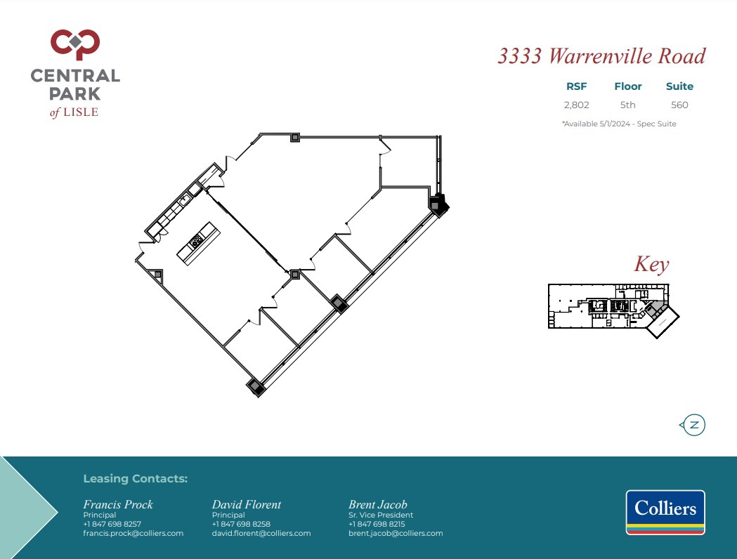 3333 Warrenville Rd, Lisle, IL for lease Floor Plan- Image 1 of 1