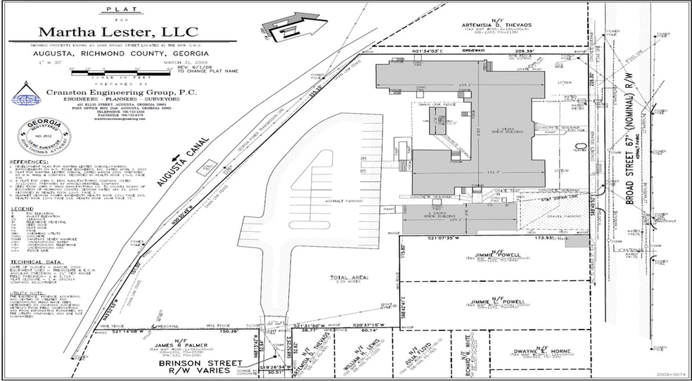 1688 Broad St, Augusta, GA à vendre - Plan cadastral - Image 2 de 5