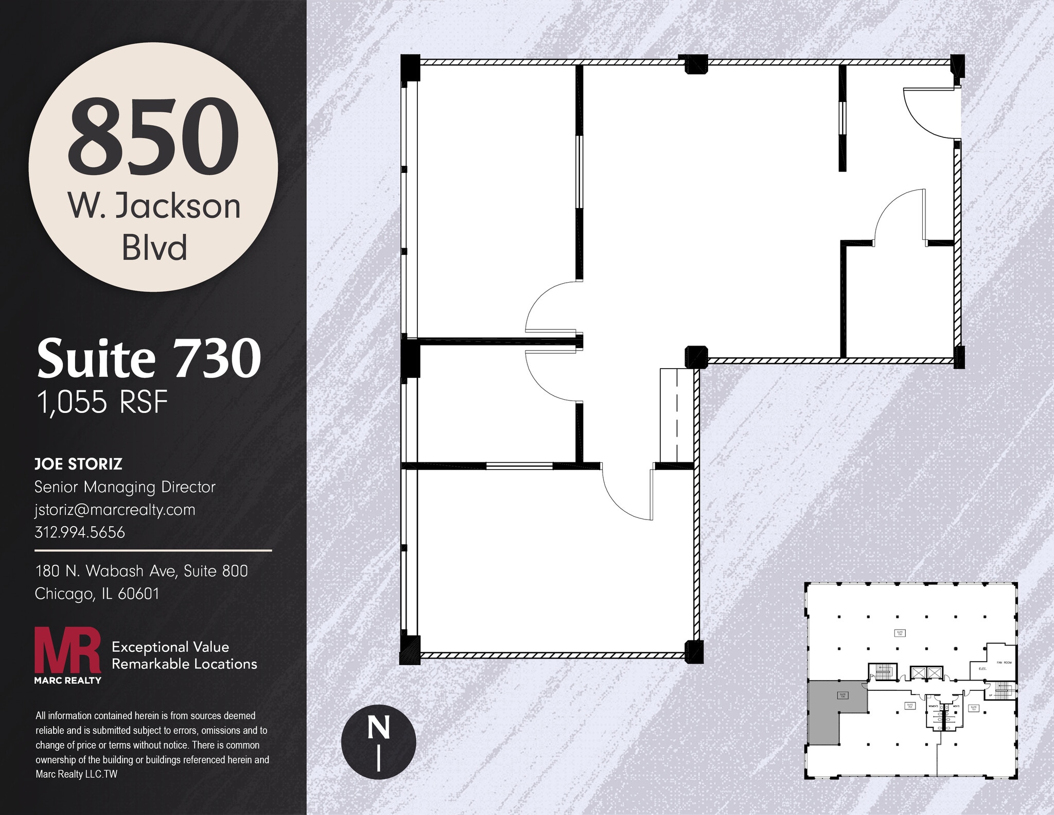 850 W Jackson Blvd, Chicago, IL for lease Floor Plan- Image 1 of 6