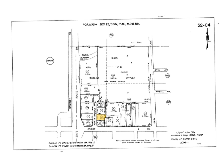 677 N Palora Ave, Yuba City, CA for lease - Plat Map - Image 1 of 1