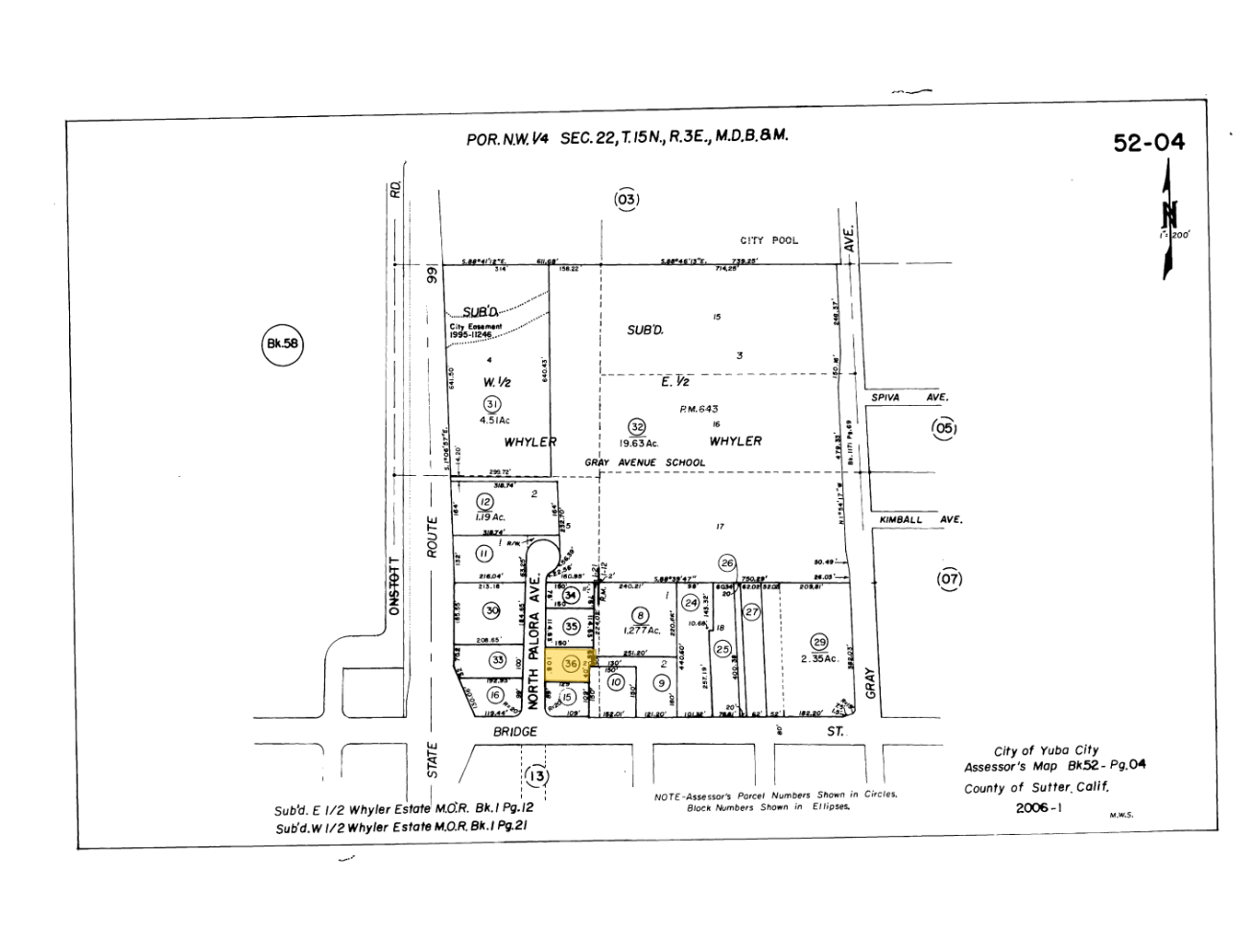 677 N Palora Ave, Yuba City, CA for lease Plat Map- Image 1 of 2