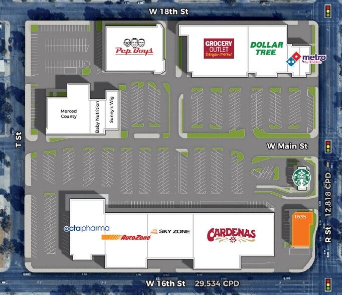 1635 R St, Merced, CA for lease - Site Plan - Image 2 of 3