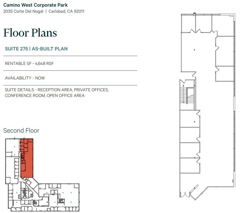 2035 corte del nogal, Carlsbad, CA for lease Floor Plan- Image 1 of 2