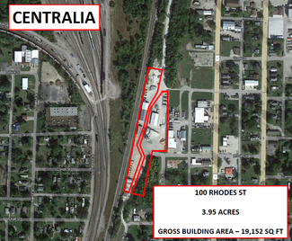 Plus de détails pour 100 Rhodes St, Centralia, IL - Industriel à vendre