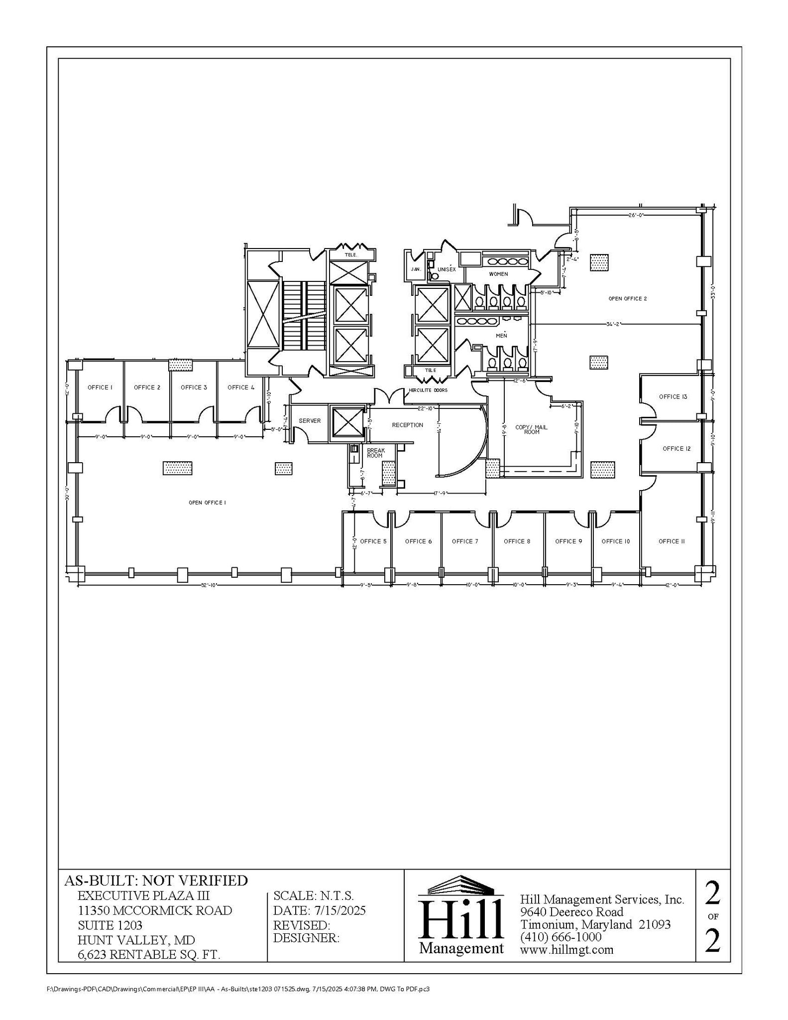 11350 McCormick Rd, Hunt Valley, MD for lease Floor Plan- Image 1 of 1