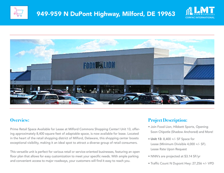 949-959 N Dupont Blvd, Milford, DE for lease - Building Photo - Image 2 of 11