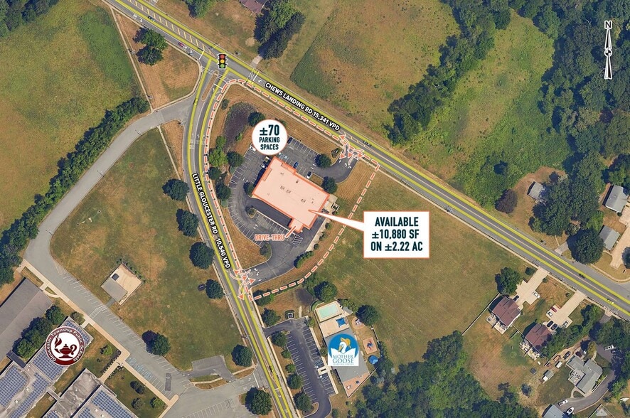 1492 Chews Landing Rd, Laurel Springs, NJ à louer - Aérien - Image 2 de 5