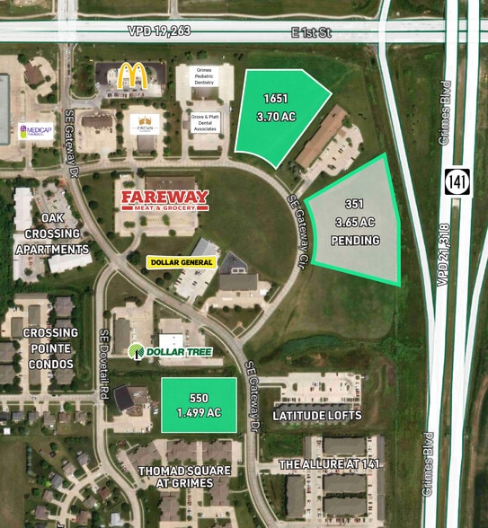 1651-SE 3rd St, Grimes, IA for sale - Aerial - Image 2 of 12