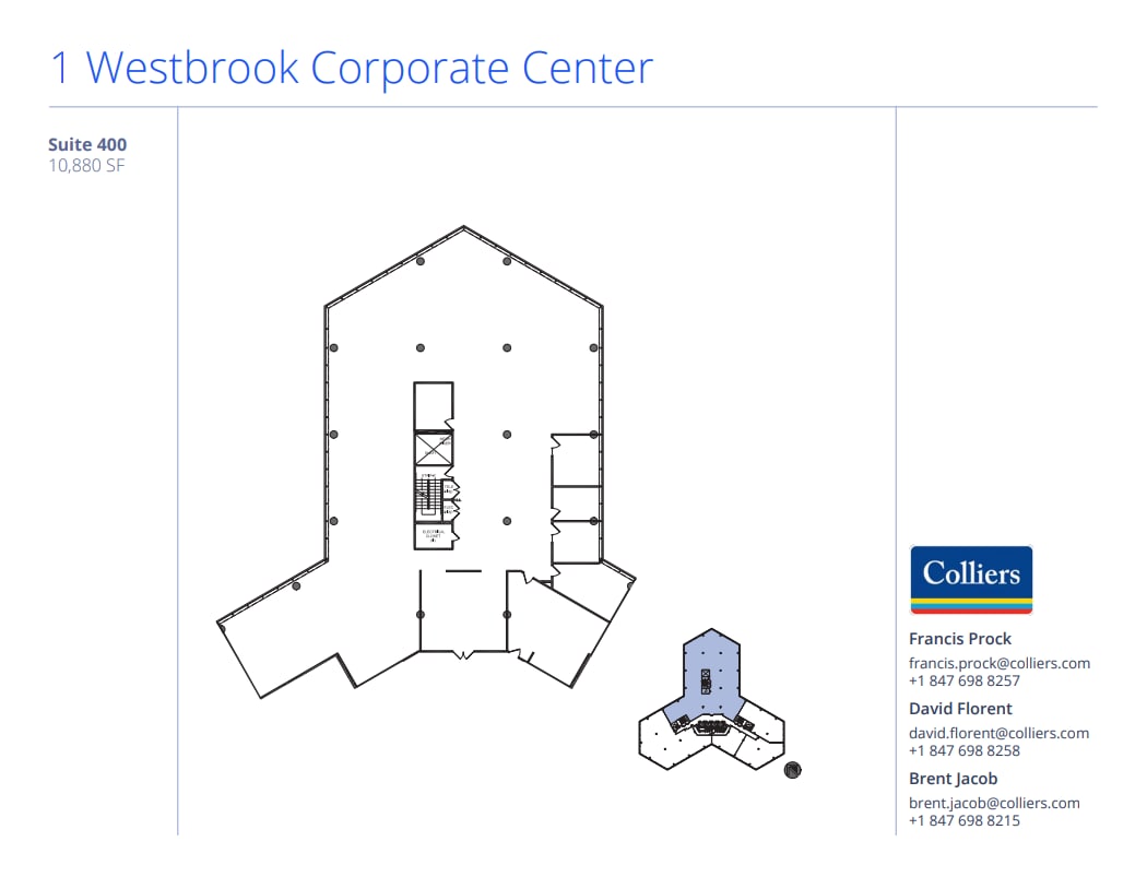 1 Westbrook Corporate Ctr, Westchester, IL for lease Floor Plan- Image 1 of 1