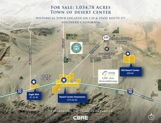 Plus de détails pour 1 Desert Ctr, Desert Center, CA - Terrain à vendre