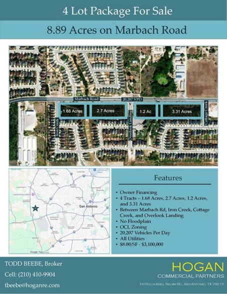 Marbach Rd & Overlook Landing Rd, San Antonio, TX à vendre - Photo du bâtiment - Image 1 de 4