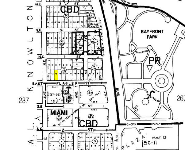 219-223 E Flagler St, Miami, FL for lease - Plat Map - Image 2 of 15