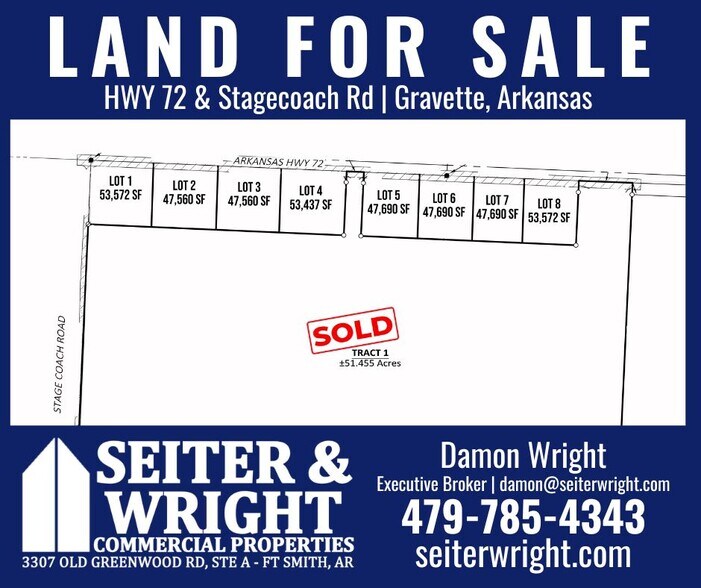 Hwy 72 & Stagecoach Rd, Gravette, AR for sale - Building Photo - Image 1 of 1