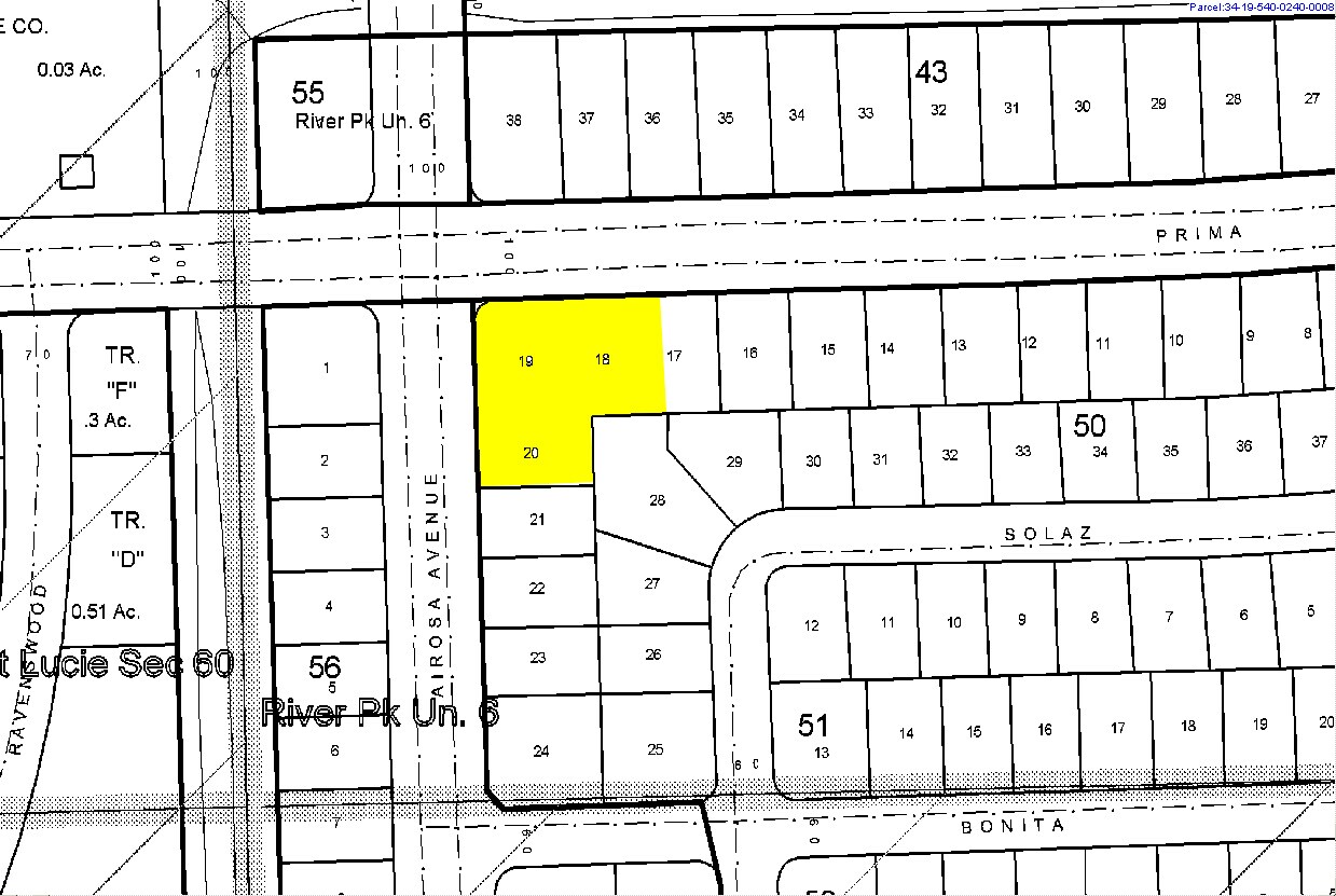 100 SE Prima Vista Blvd, Port Saint Lucie, FL for sale Plat Map- Image 1 of 4