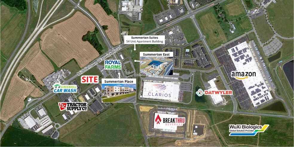 870 Middletown Warwick Rd, Middletown, DE à louer - Aérien - Image 2 de 2