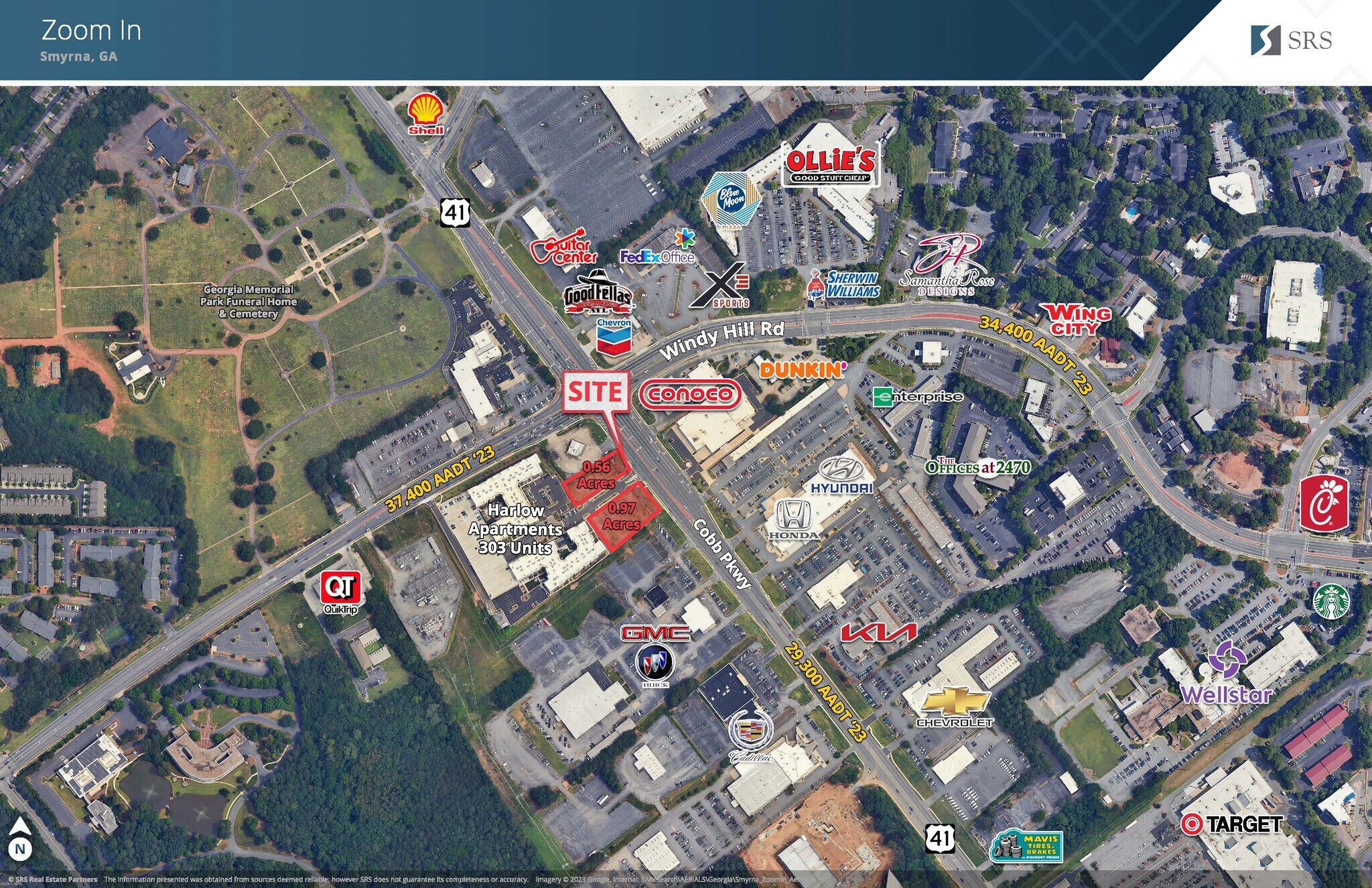 2086 Cobb Pky SE, Smyrna, GA à louer Aérien- Image 1 de 4