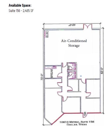 11601 Plano Rd, Dallas, TX for lease Floor Plan- Image 1 of 1