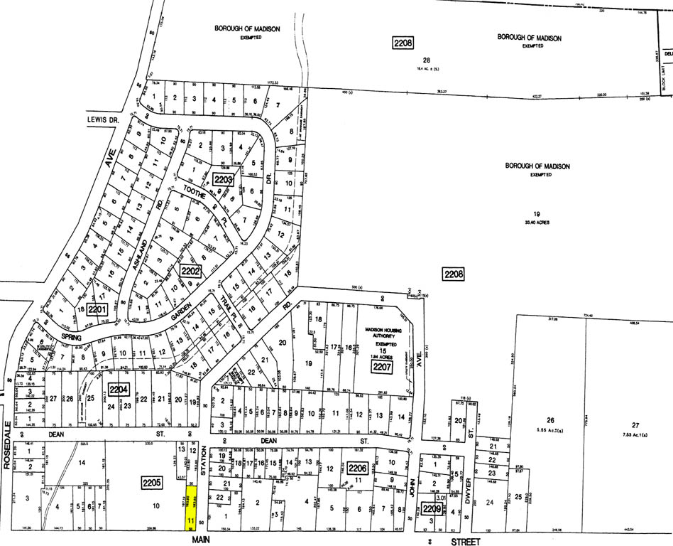 230 Main St, Madison, NJ à vendre Plan cadastral- Image 1 de 1