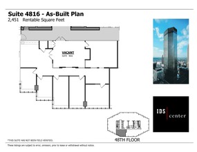 80 S 8th St, Minneapolis, MN à louer Plan d’étage- Image 1 de 1