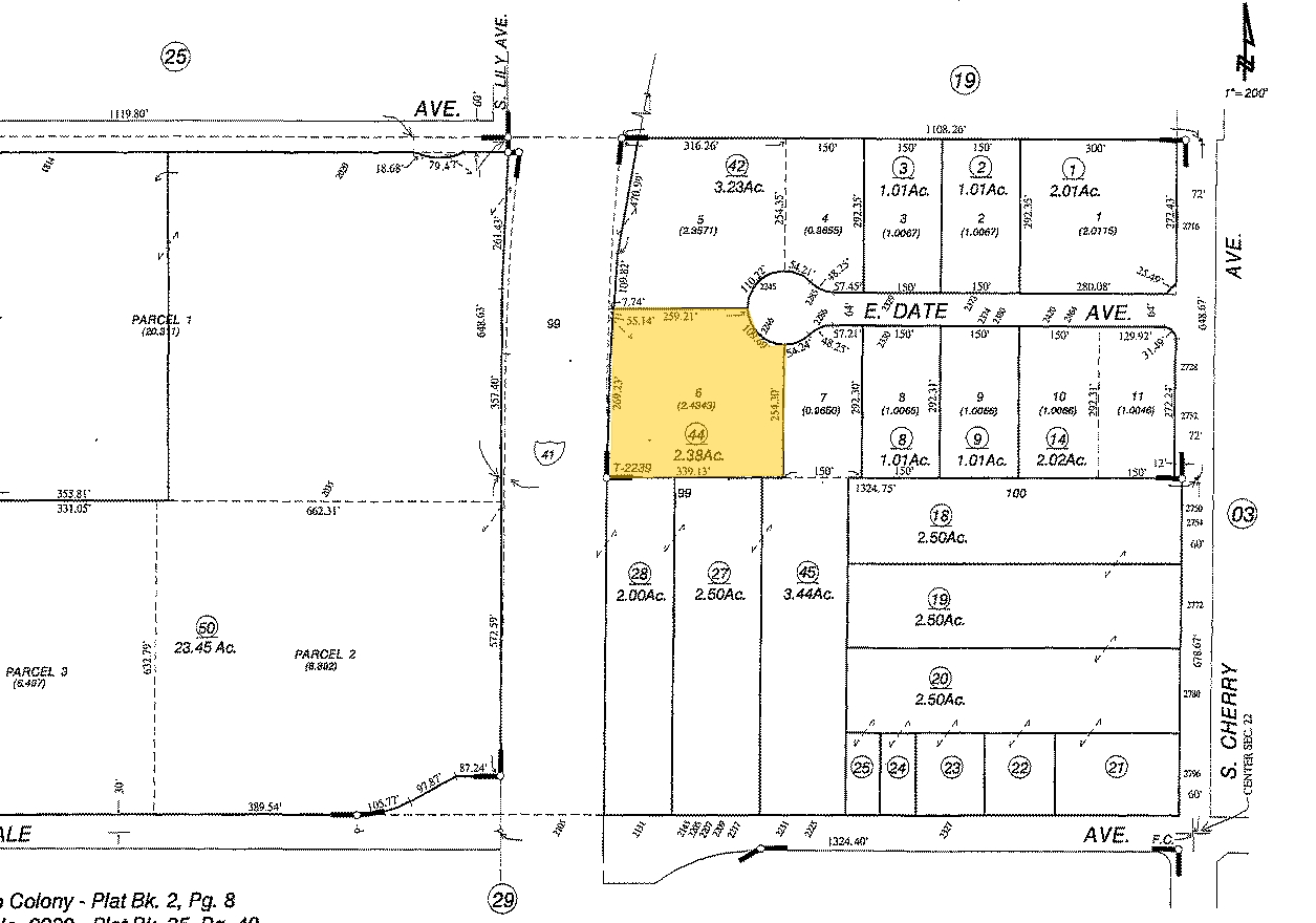 2246 E Date Ave, Fresno, CA for sale Plat Map- Image 1 of 1