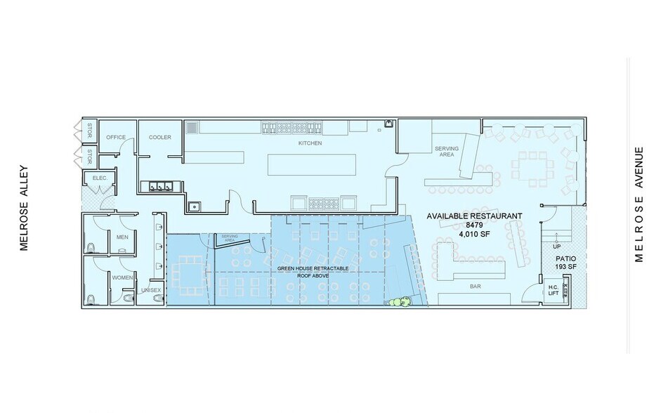 8479 Melrose Ave, West Hollywood, CA à louer - Plan d’étage - Image 2 de 6